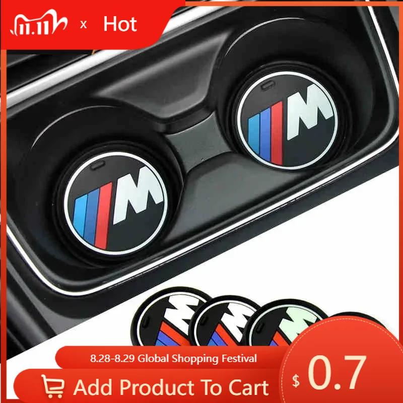 Car Sticker For BMW 2pcs Car Interior Water Cup Bottle Holder Anti-slip Pad Mat For bmw M Sticker X1 X3 X4 X5 X6 X7 e46 e90 f20