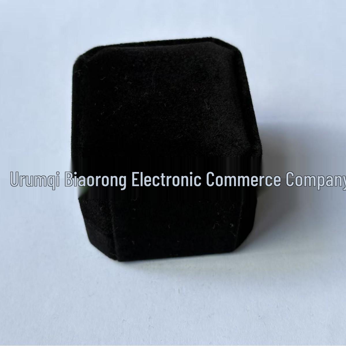 Luxury Black Velvet Ring Box (4x5x5.5cm) with Tungsten Ring - Not Sold Separately