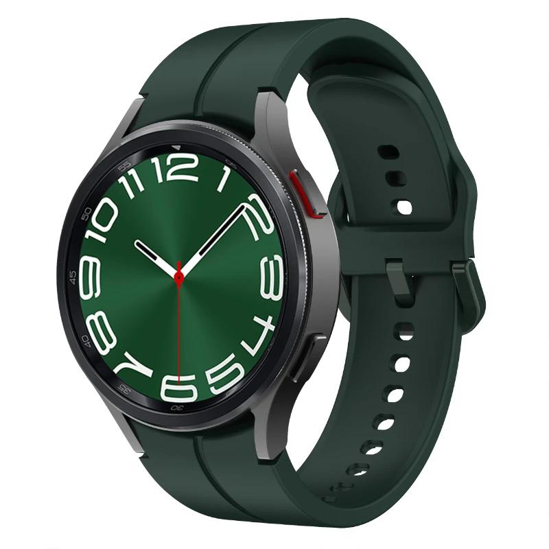 Silicone No Gaps Strap For Samsung Galaxy Watch 7/6/5/4 44mm 40mm 5Pro 45mm Bracelet Band Galaxy 6 Classic 47mm 43mm 46mm Correa