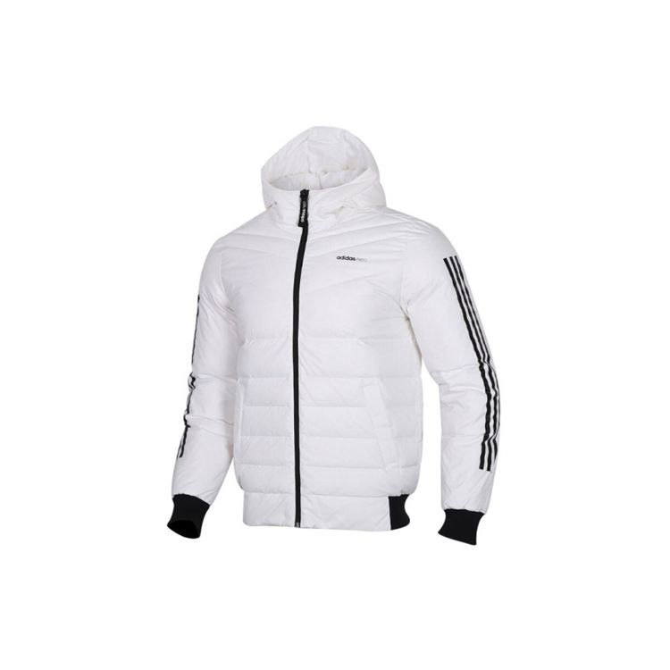 Adidas Neo Sporty Puffer Hooded Down Jacket Men Outerwear White EI4433