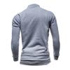 Men Zip-up Sweatshirt Mock Neck Long Sleeve Jacket Solid Color Full Zip Casual