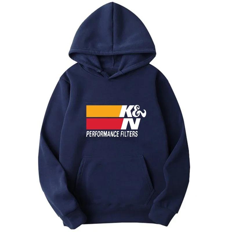 New K&N High-performance Air and Oil Filter, Air Intake, Printed Hoodie, Men's Harajuku Comical Street Wear, Men's Warm Coat