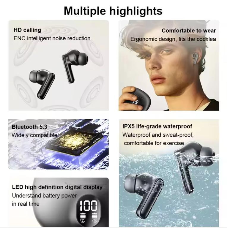 Original XIAOMI Wireless Bluetooth Headphones TWS Headsets With Mic Stereo Sport In-ear Earphone Touch Control Long Standby