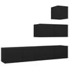 VidaXL Ensemble de meuble TV 4 pcs Noir, Aggloméré