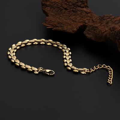 Y2k Style 18k Gold  Originality Bracelets for Men Charm Women Fashion Jewelry Wedding Party Couple Gift 18+5cm