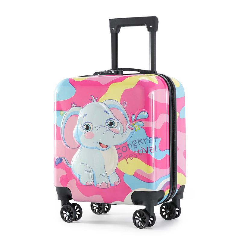 Children's Cartoon Trolley Suitcase with Universal Wheels - Ideal for Boys and Girls