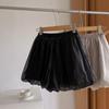 Summer High Waist 3D Floral Bubble A Line Wide Leg Shorts Loose Casual Chiffon Clothes