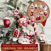 2/4Pcs Cartoon Red Plastic Christmas Ornaments, Xmas Tree Hanging Pendants, Holiday Decorations for Home, Bar, Shop, Wedding & Party