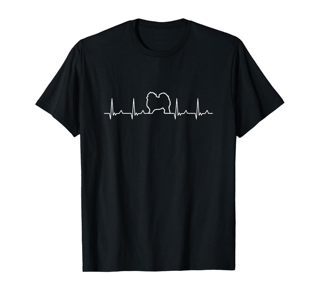 Heartbeat Pomeranian Pomeranian Lover Dog Lover Electrocardiogram Dog Owner Pomeranian Owner Dog Lover Dog T-Shirt