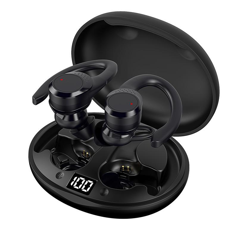 

AX9 Bluetooth Earbuds: Dual Ear-Hook, In-Ear, Wireless, High-Quality Sound, Charging Case Included. чорний