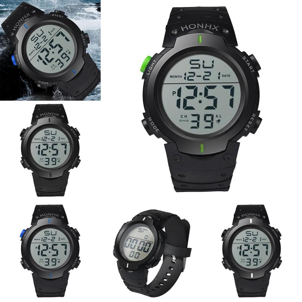 Stylish Honhx Electronic Watch For Students With Large 50mm Display And World Time Feature