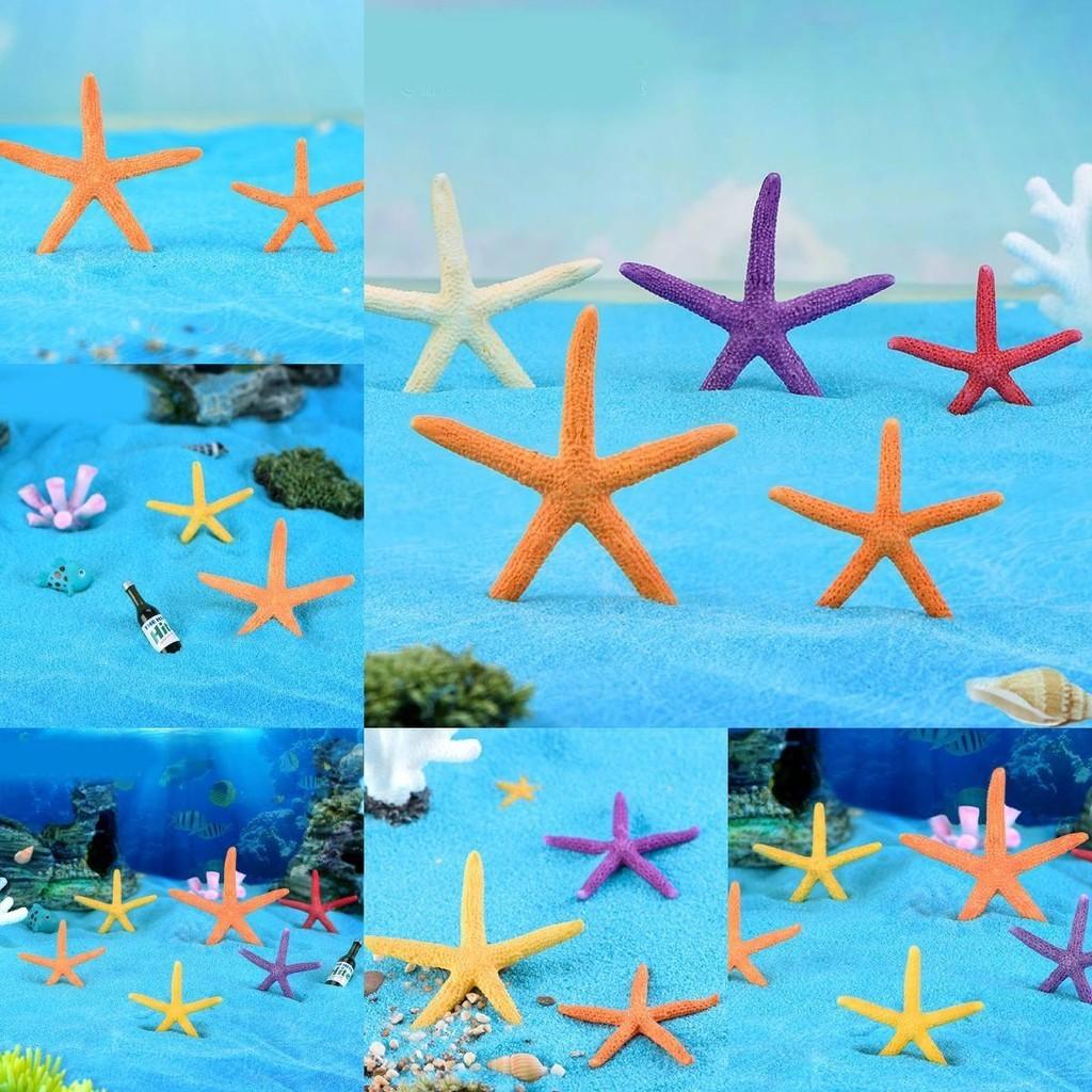 Cute Cartoon Mini Starfish Resin Ornaments For Aquarium And Fish Tank Decoration