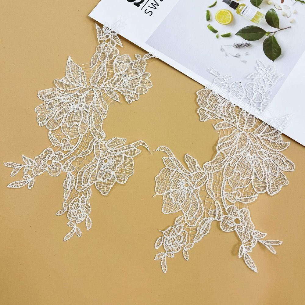 Квіткова аплікація ручної роботи Мереживна тканина Аплікація з тканини Вишукана тканинна латка Пошиття одягу