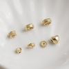 14K Gold-Filled Flower Wheel Spacer Beads for DIY Bracelets & Necklaces