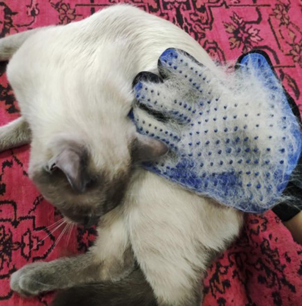 Dog Cat Pet Combs Grooming Deshedding Brush Gloves Effective Cleaning Back Massage Animal Bathing Fur Hair Removal