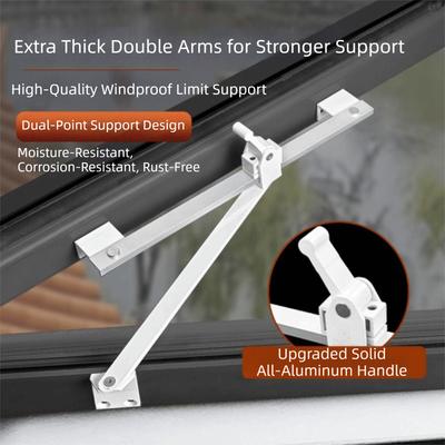 Windstütze aus Aluminiumlegierung, Hochleistungs-Fensterbegrenzer, Sicherheitsverriegelung, Fensterbegrenzer für Schiebefenster