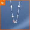 S925 Sterling Silver Necklaces For Women Simple Chain Fashion Minimalist Pendant Necklaces Rainbow Shape Birthday Gift