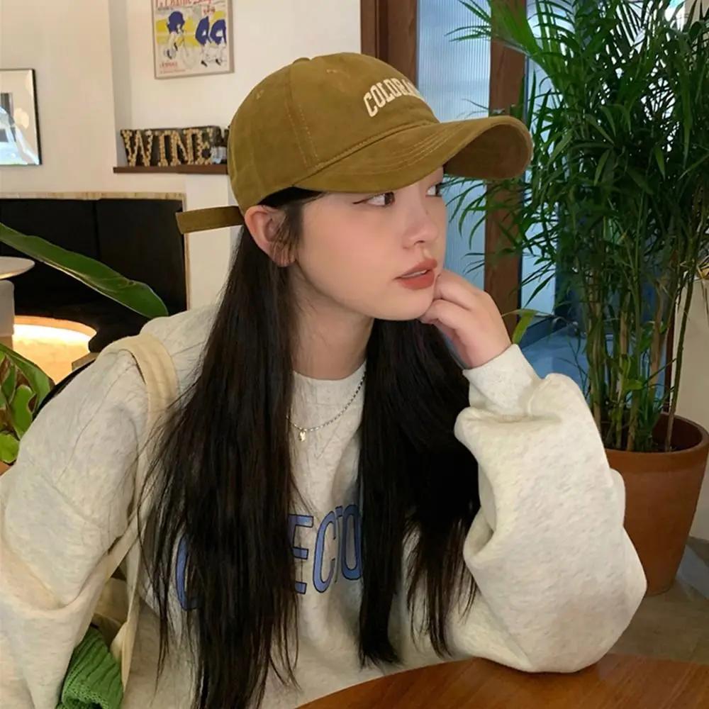 Men and Woman's Baseball Caps Adjustable Casual Embroidered Cotton Sun Hats Unisex Solid Color Visor Hats