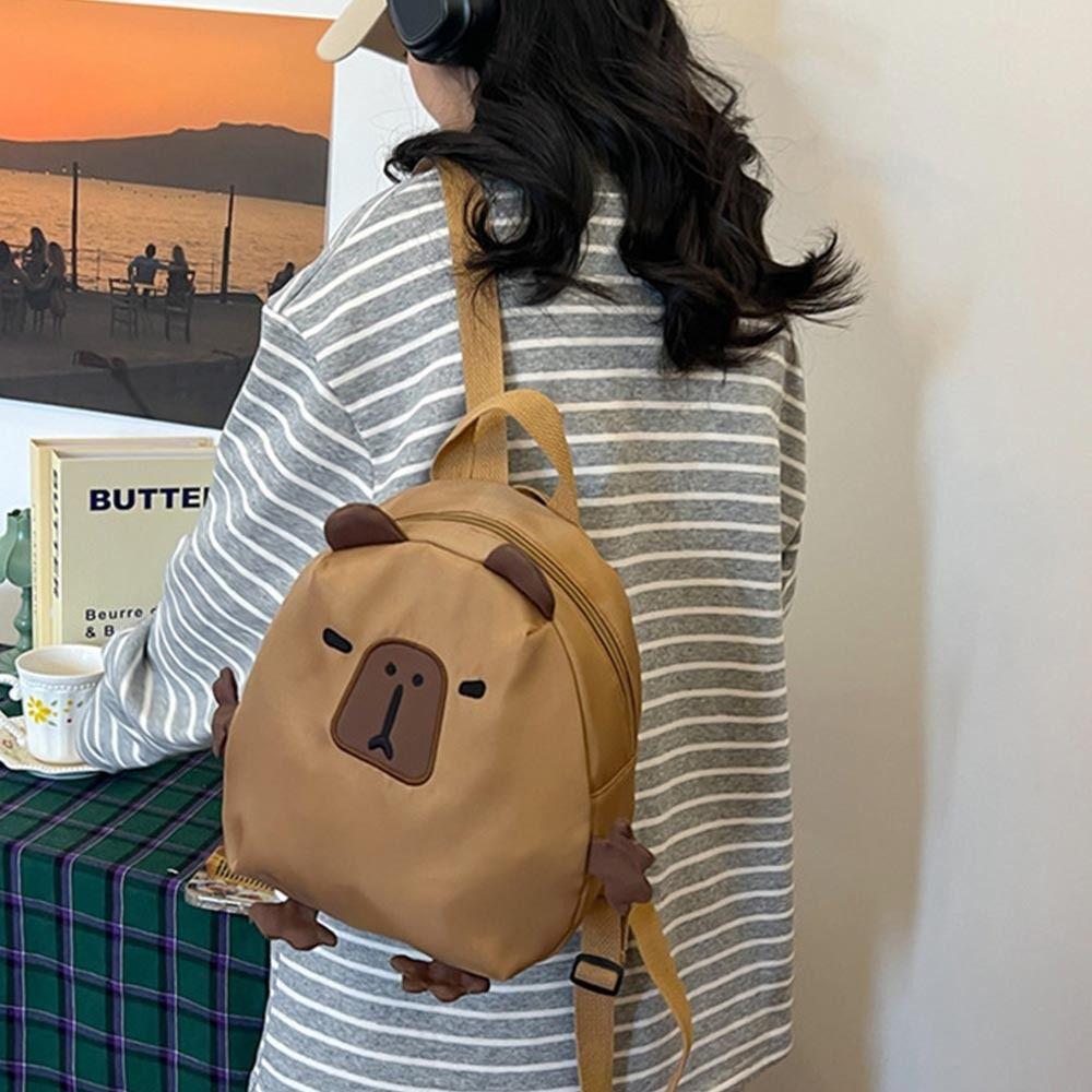 Large Capacity Capybara Backpack Travel Backpack Book Bags Casual School Bag