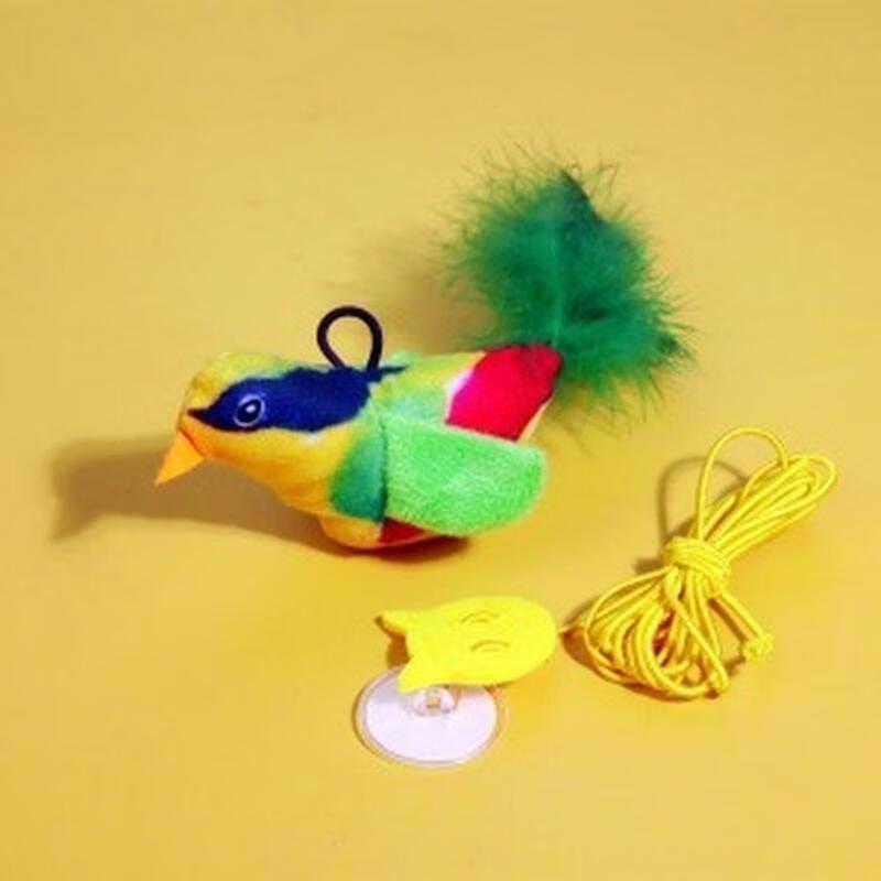 SEE KEAN Hanging Green Bird Cat Toy Set