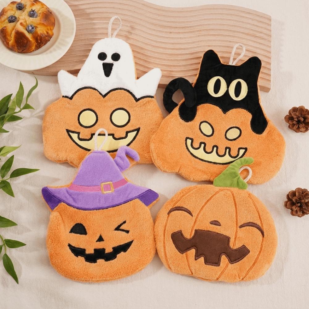 Ultra Absorbent Pumpkin Hand Towels Coral Fleece Ghost Pirate Towel Party Decorations