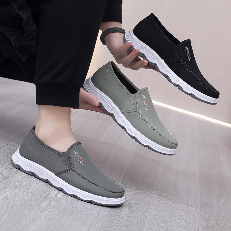 Old ******* cloth shoes men's ****** breathable canvas shoes s**t sole non-slip middle-aged and elderly father shoes comfortable drivi