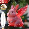 2D Acrylic Christmas Pendants Zodiac Horse Tree Hangings Car Rearview Mirror Pendant Charm Party New Year Decoration Ornaments