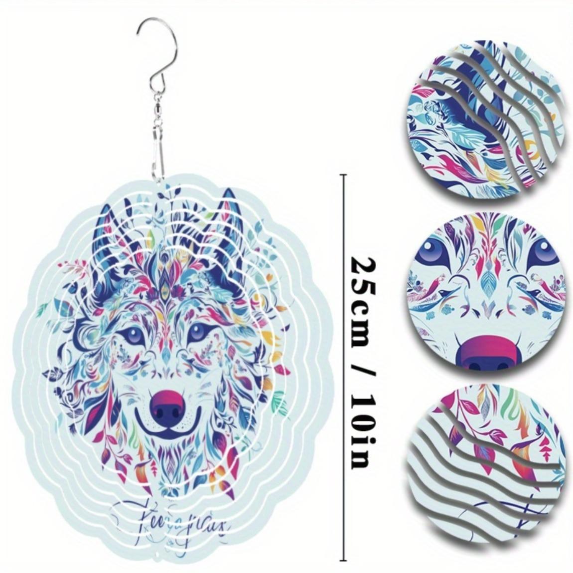 

3D Кинетический спиннер «Лиса» Ветряной спиннер для внутреннего и наружного декора Садовое подвесное украшение Вращающееся изделие Подарок Не требуется электропитание 01A