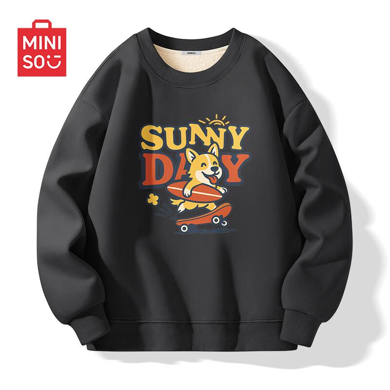 

MINISO Men s Sherpa Lined Pullover Sweatshirt 3XL