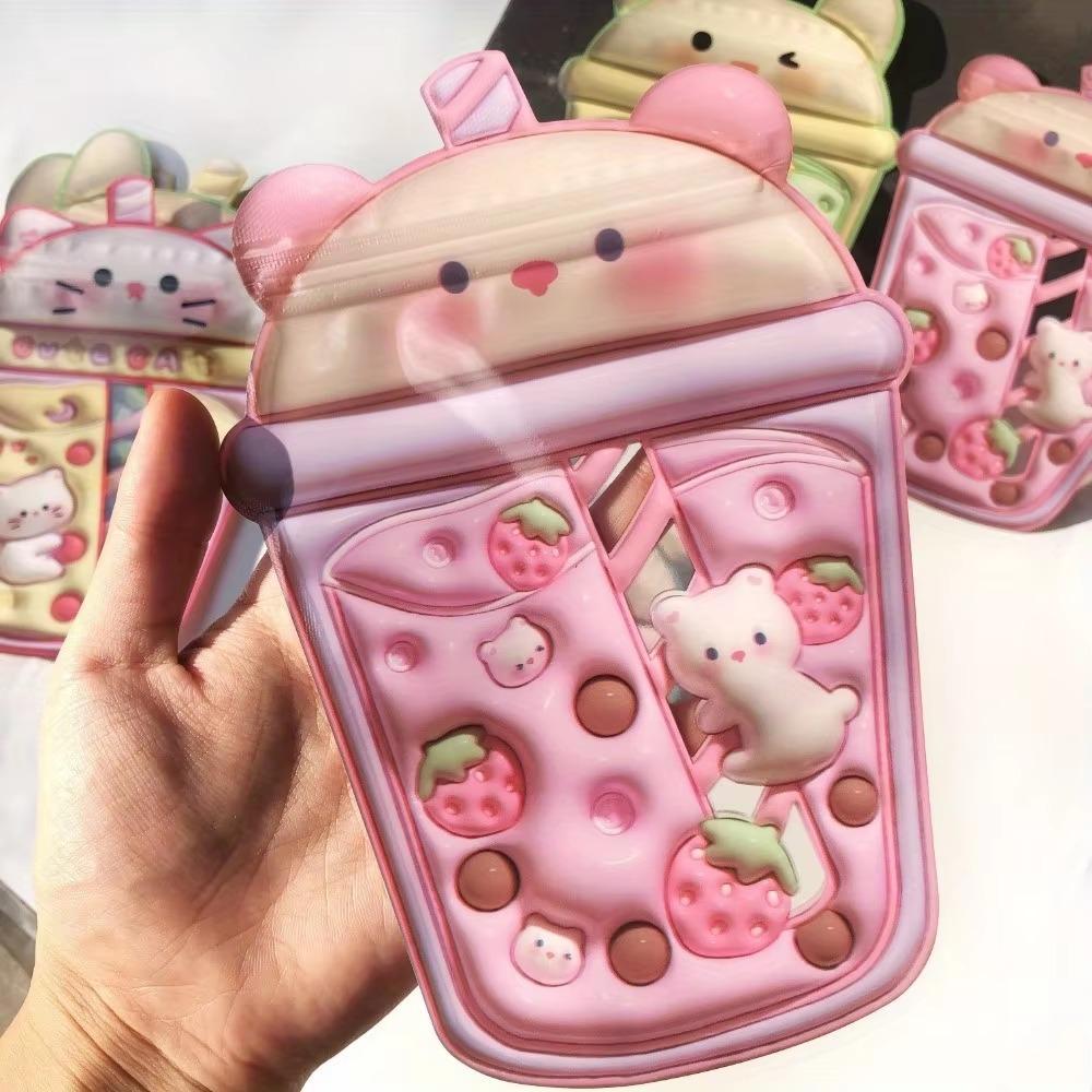 20pcs 3D Goodies Sealed Bags Bear Wrapping Bags Cute Self-sealing Bags New Year Gift