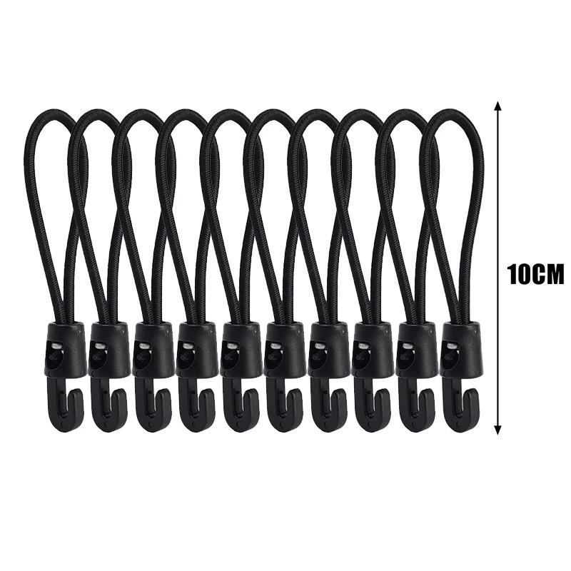 

10/15/25cm Elastic Bungee Cord Adjustable High Elasticity Rubber Luggage Straps For Camping Cars Tent Fixed Cord Ties With Hook 1PC