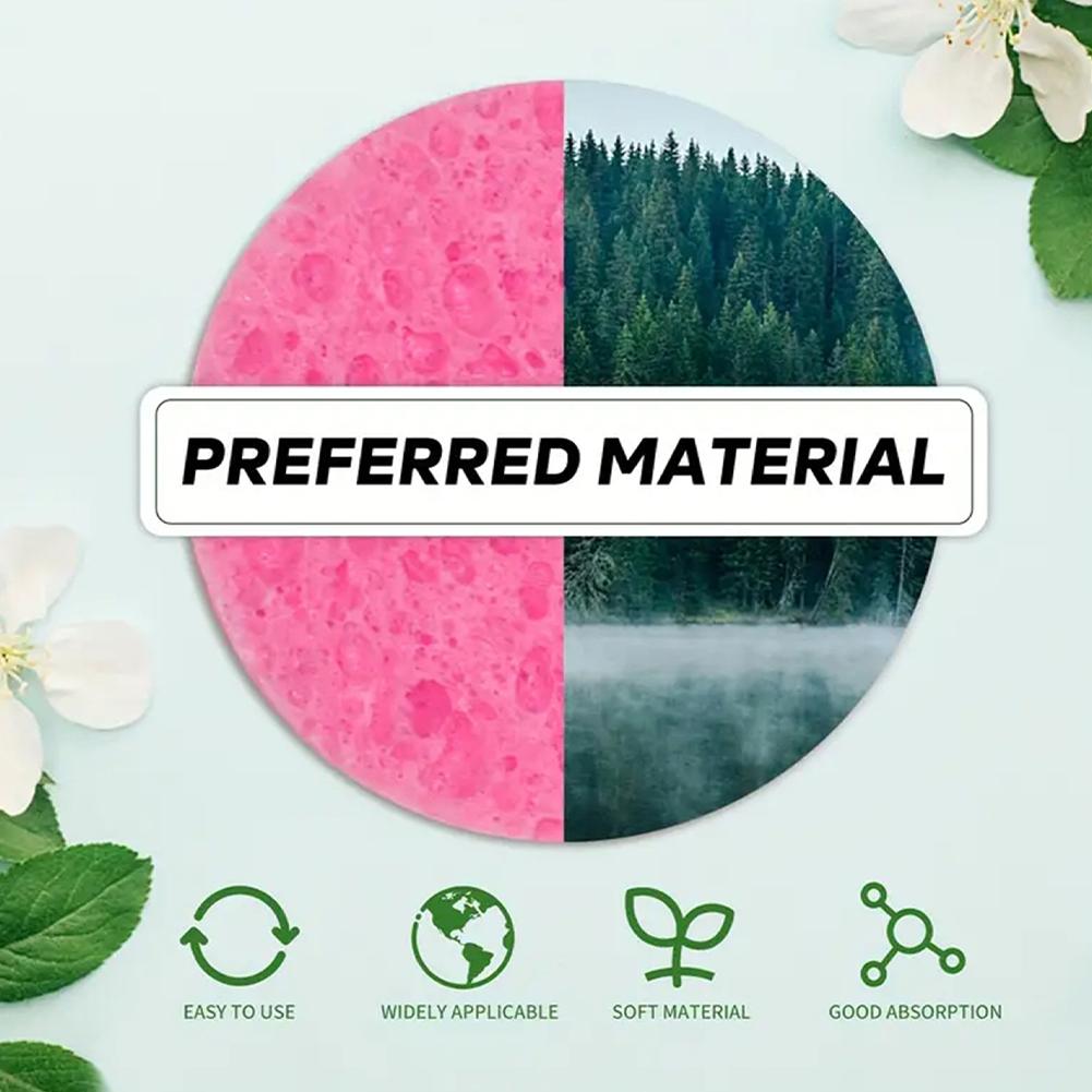 Compressed Facial Cleansing Sponges Heart Shape Natural Face Wash Sponges Pads Soft Absorbent Cleansing Tools Portable Facial