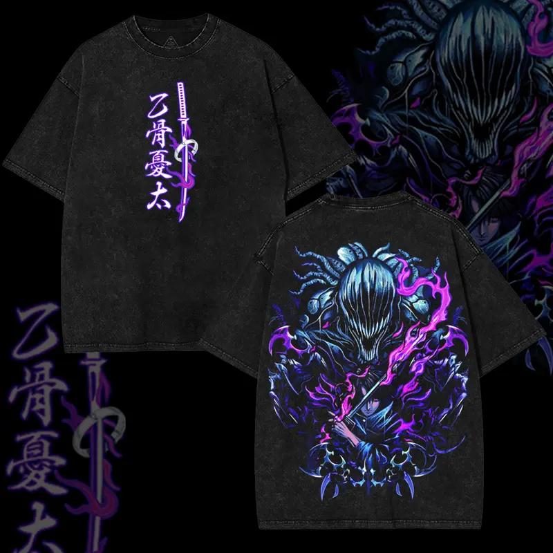 

Manga Jujutsu Kaisen Okkotsu Yuta T-shirt For Men s Clothing Harajuku Vintage Washed Oversized T Shirt Cotton Casual Tees Tops XXL чорний