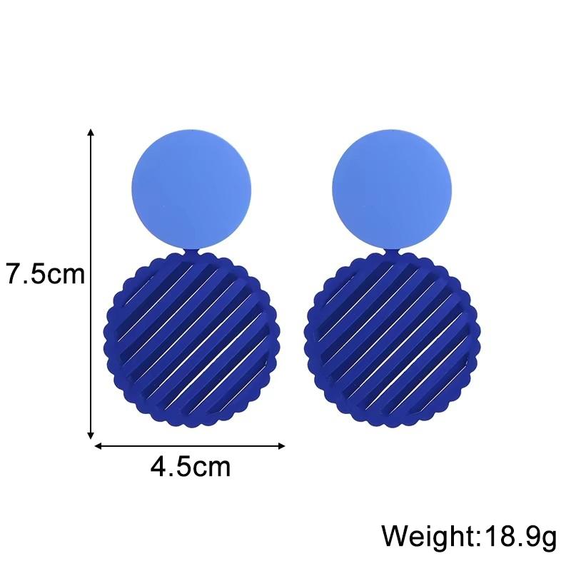 New Blue Color Geometric Earrings for Women Bohemian Flower Butterfly Pendants Female Dangle Earrings 2024 aretes de mujer