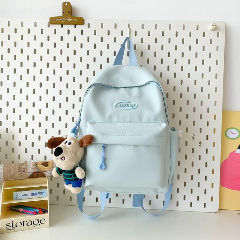 New Backpack Simple Atmosphere Junior High School Students' Schoolbags Leisure Shopping Solid Color Ladies' Backpacks