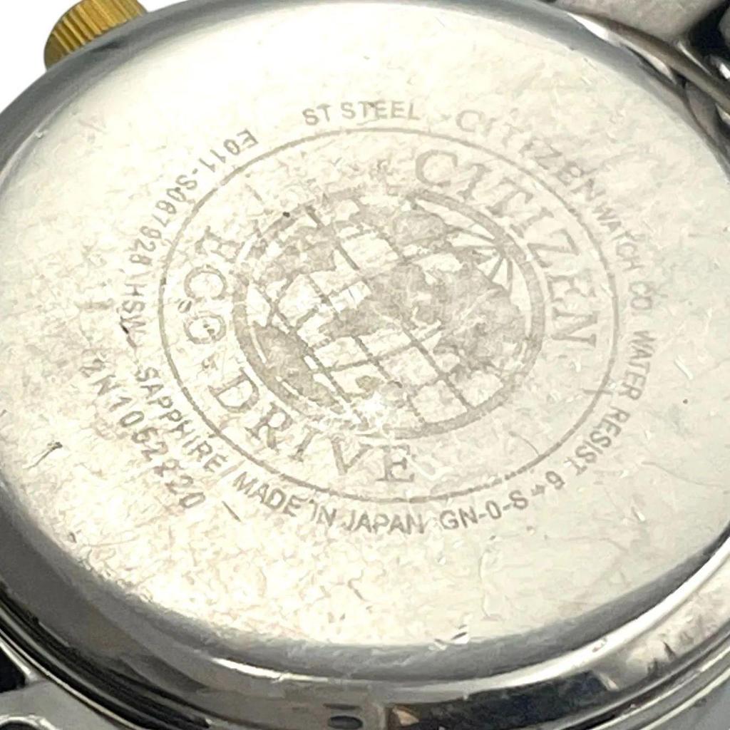 Used Operating Citizen Eco-Drive Solar CITIZEN Eco-Drive E011-S067928 Analog 3-hand QZ Quartz Watch Date White Dial [e4]