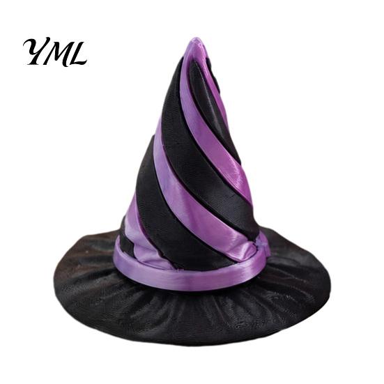 Spiral Witch Hat 3D Printed Passthrough Fidget Toy, Halloween Spooky Party Supplies Sensory Stress Relief Toy for Kids Adults, Favors Festive