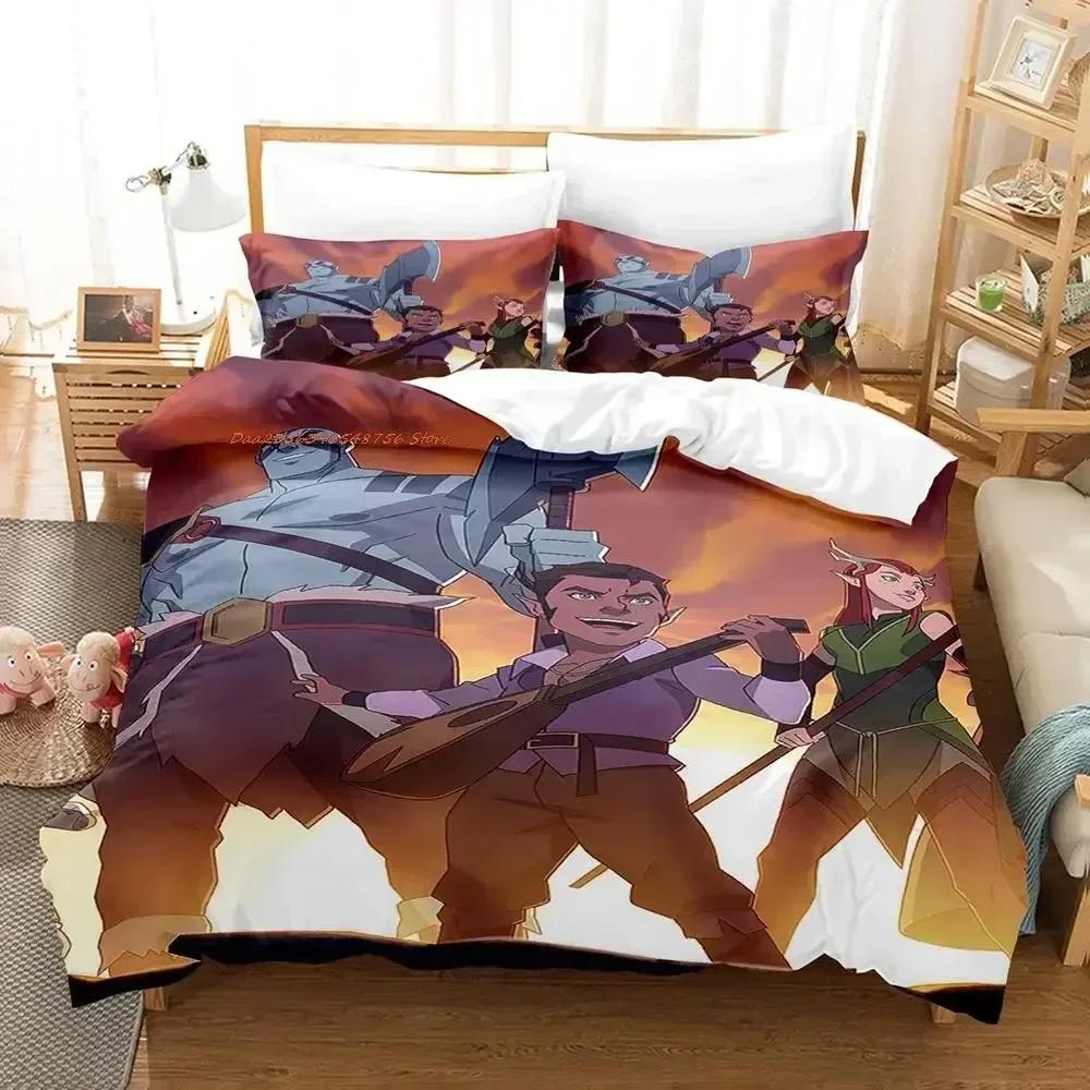 Neues Legend of vox machina Spiel Bettwäscheset Bedrucktes Bettset mit Kissenbezug Bettdeckenbezug Weiche Queen King Size Bettwäsche Zuhause
