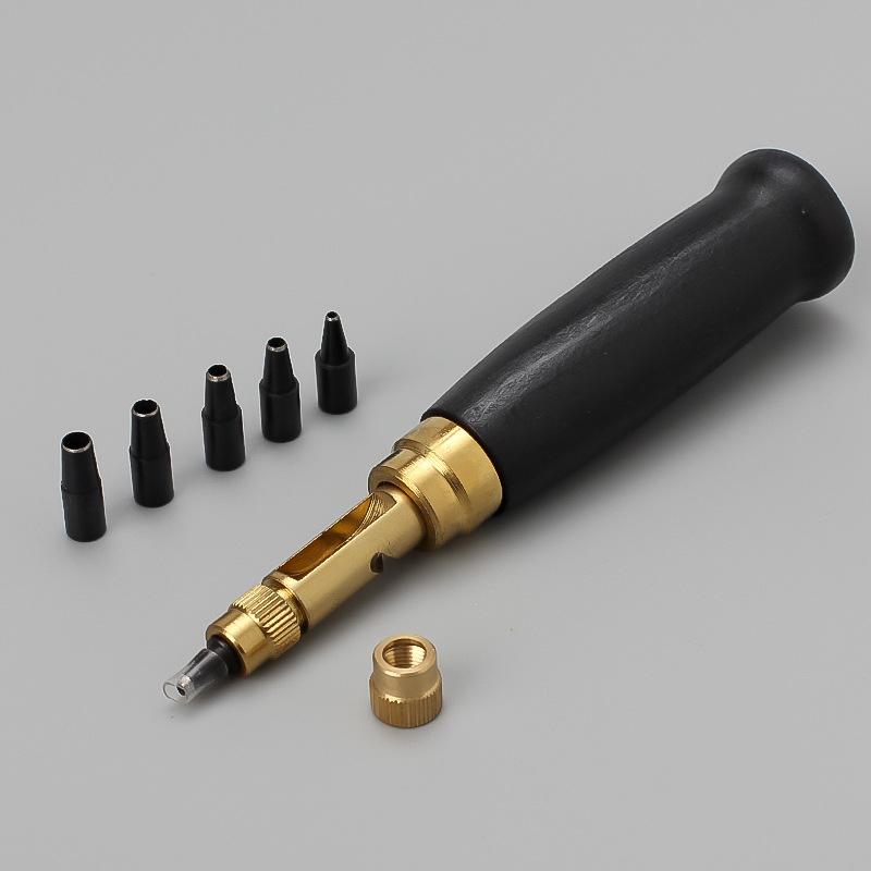DIY Automatic Belt Punch Exchangeable Multi-head, Leather Tool Hole Punch Rotary Punch 6-piece Set Belt Punch