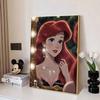 Disney 5D DIY Diamantmalerei Meerjungfrau Illustration Cartoon Voll Diamant Mosaik Diamantmalerei Kunst Wanddekoration Bastelset