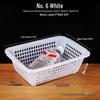 Large White Plastic Rectangular Kitchen Basket for Draining, Washing, and Storage