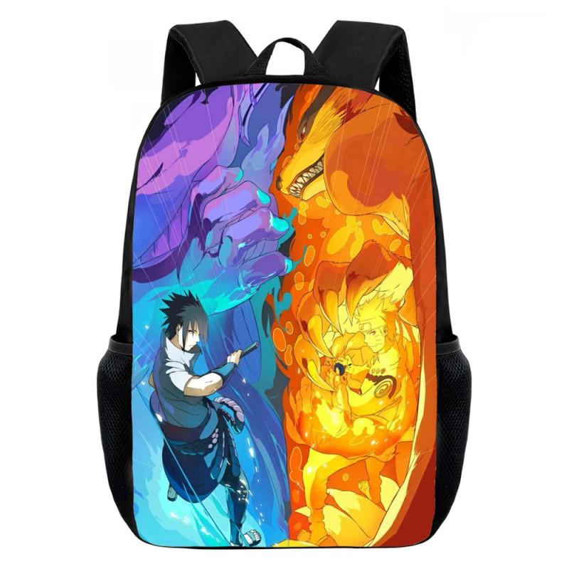Naruto Anime Printed Kids School Backpack Elementary Students Lightweight Ergonomic Dual-Shoulder Bag Unisex