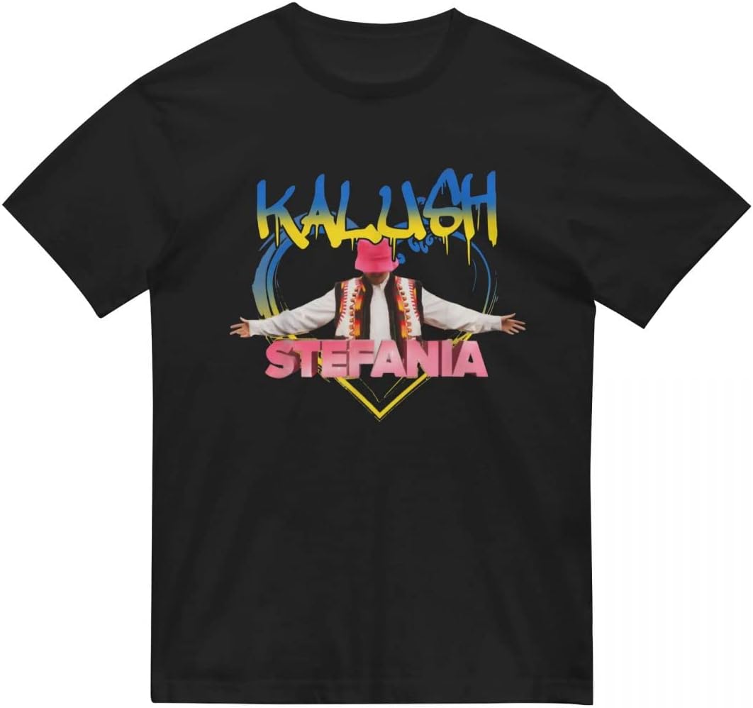Stefania Kalush Orchestra Band Lover Gift T Shirt O-Neck Cotton Custom Short Sleeve T Shirt Homme L чёрный
