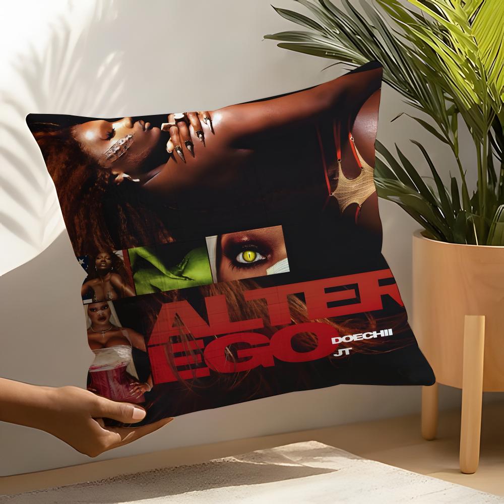 Hot DdoechiiES Album Pillow Case Home Living Room Decoration Linen Pillow Cases Cushion Cover