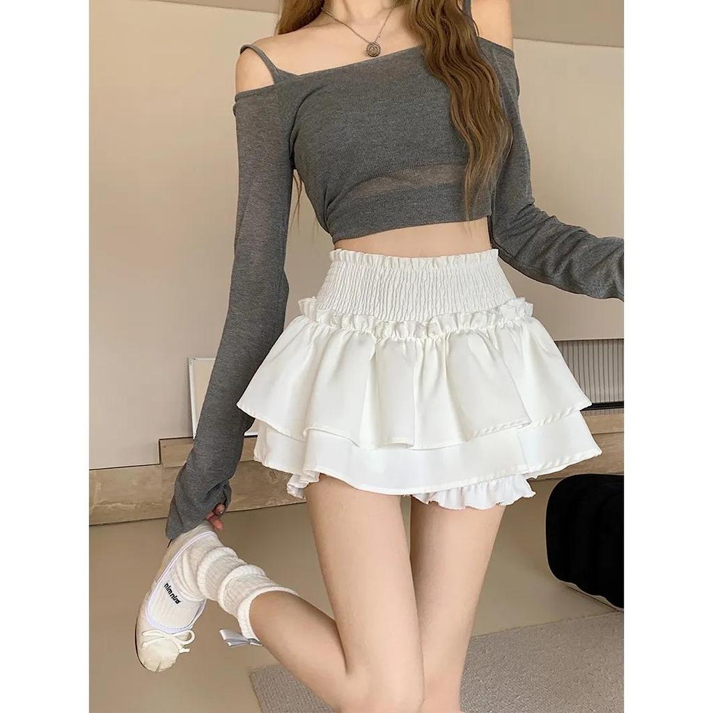 Elegant Summer High-Waist Ballet Skirt: Sweet & Spicy Slim Puffy Design