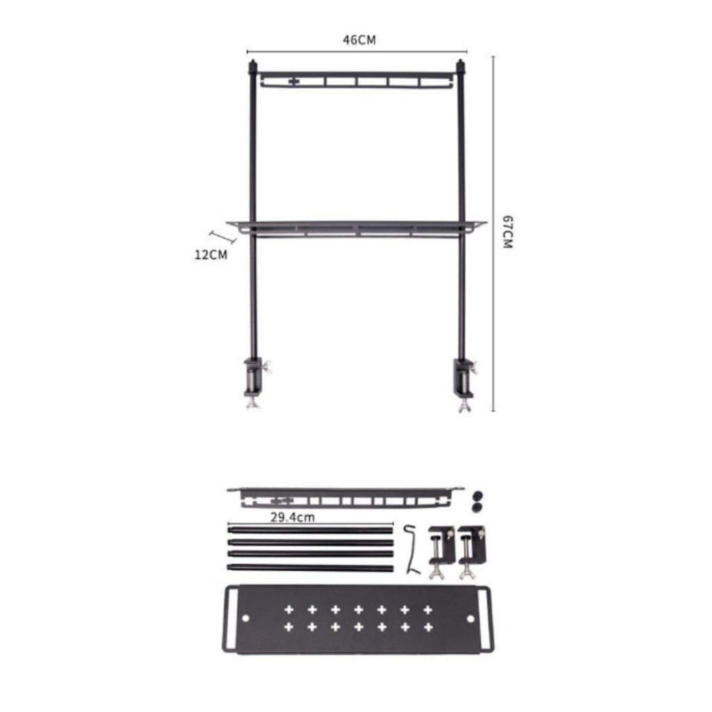 Camping Lantern Stand Shelf Multi-Functional Outdoor Tabletop Hanging Rack