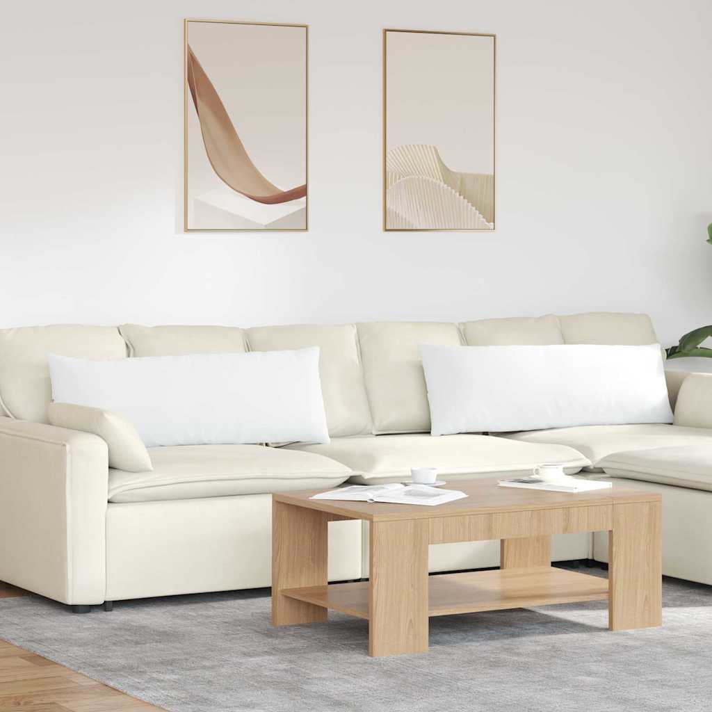 Sofa Cushions 2 pcs White 120 x 40 cm Fabric