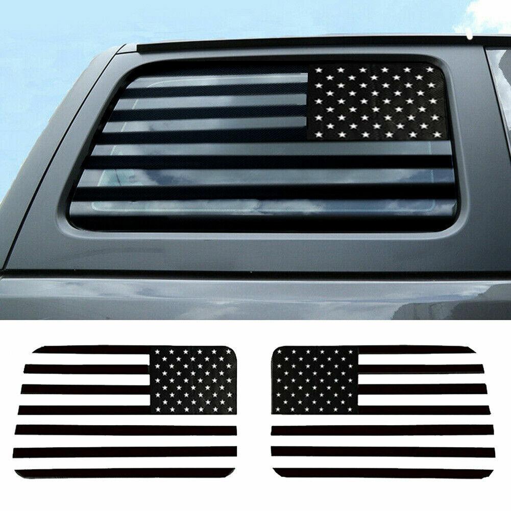 USA Flag Window Decal For Jeep Wrangler JL  2018+ Rear Window Sticker Accessorie