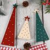 Christmas Decorations-Wooden Tree Signs Three Sizes With Star For Home Shelf Mantel Fireplace