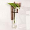 Home Ornaments Hydroponic Planter Shelf Wooden Wall Decoration Wall Mounted Planter  Plant Lover